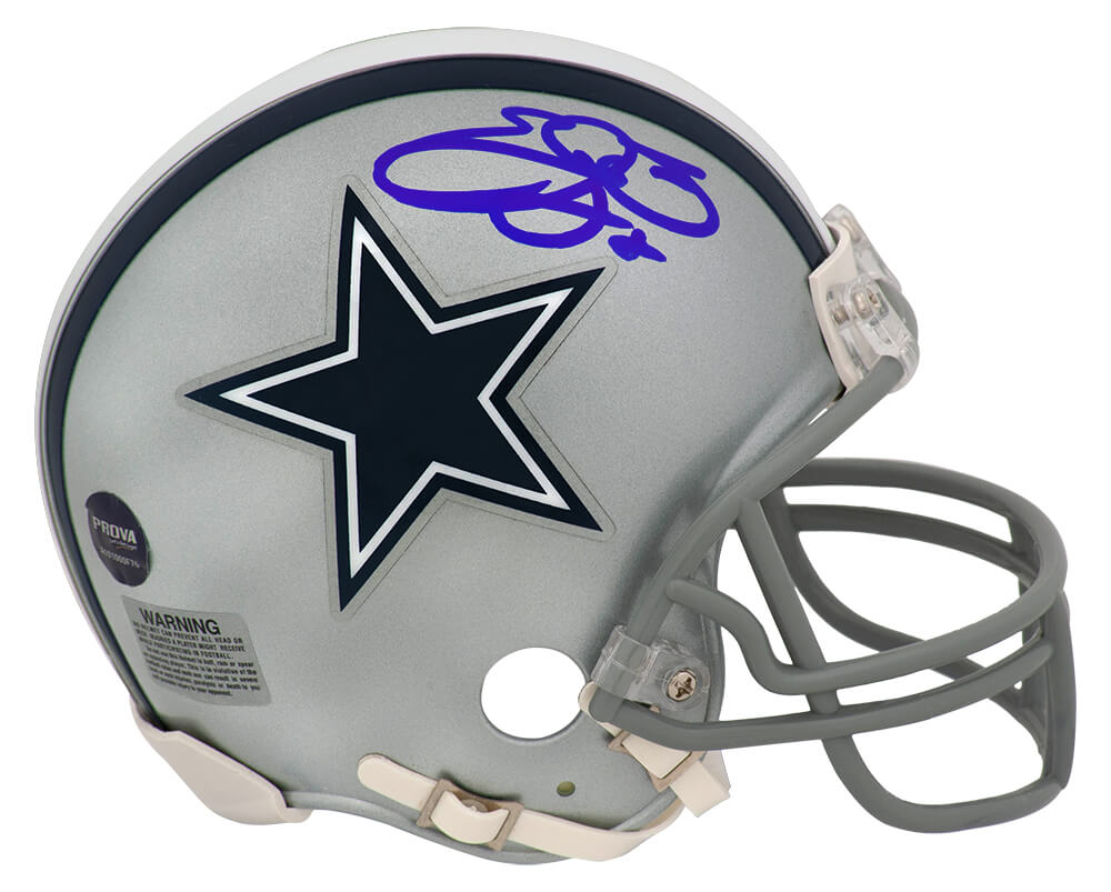 Emmitt Smith Signed Cowboys Riddell Replica Mini Helmet