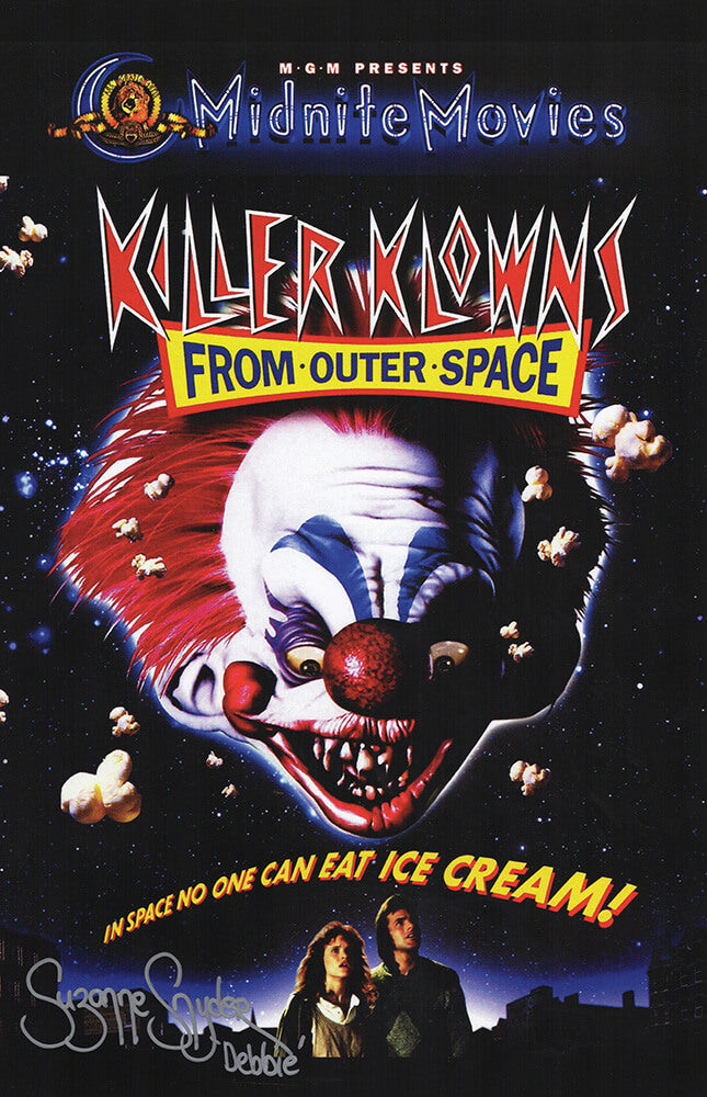 Suzanne Snyder Signed Killer Klowns From Outer Space 11x17 Movie Poster w/Debbie