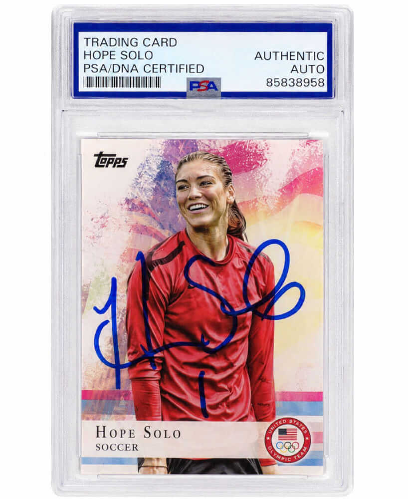 Hope Solo Signed 2012 Topps US Olympic Team Card #50 - (PSA Encapsulated)