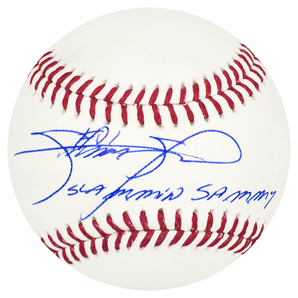 Sammy Sosa Signed Rawlings Official MLB Baseball w/Slammin Sammy