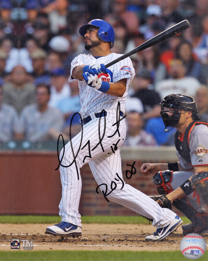 Geovany Soto Signed Chicago Cubs Swinging Action 8x10 Photo w/ROY'08