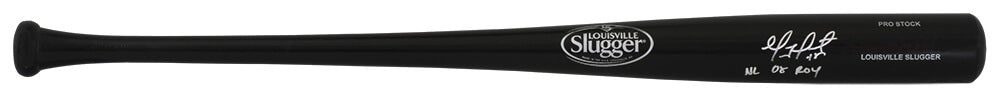 Geovany Soto Signed Louisville Slugger Pro Stock Black Baseball Bat w/NL 08 ROY