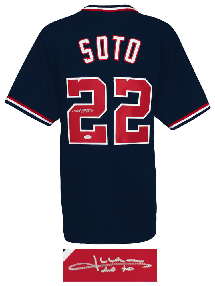 Juan Soto Signed Navy Custom Baseball Jersey - (JSA)