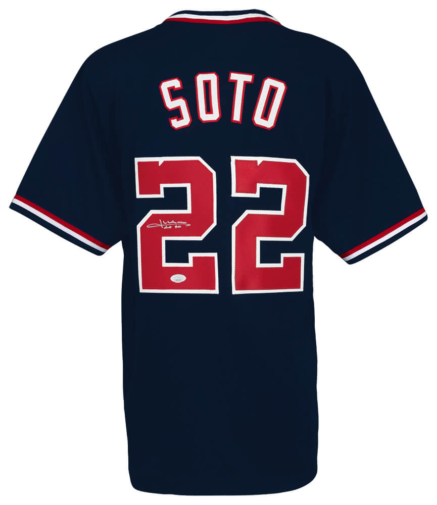Juan Soto Signed Navy Custom Baseball Jersey - (JSA)