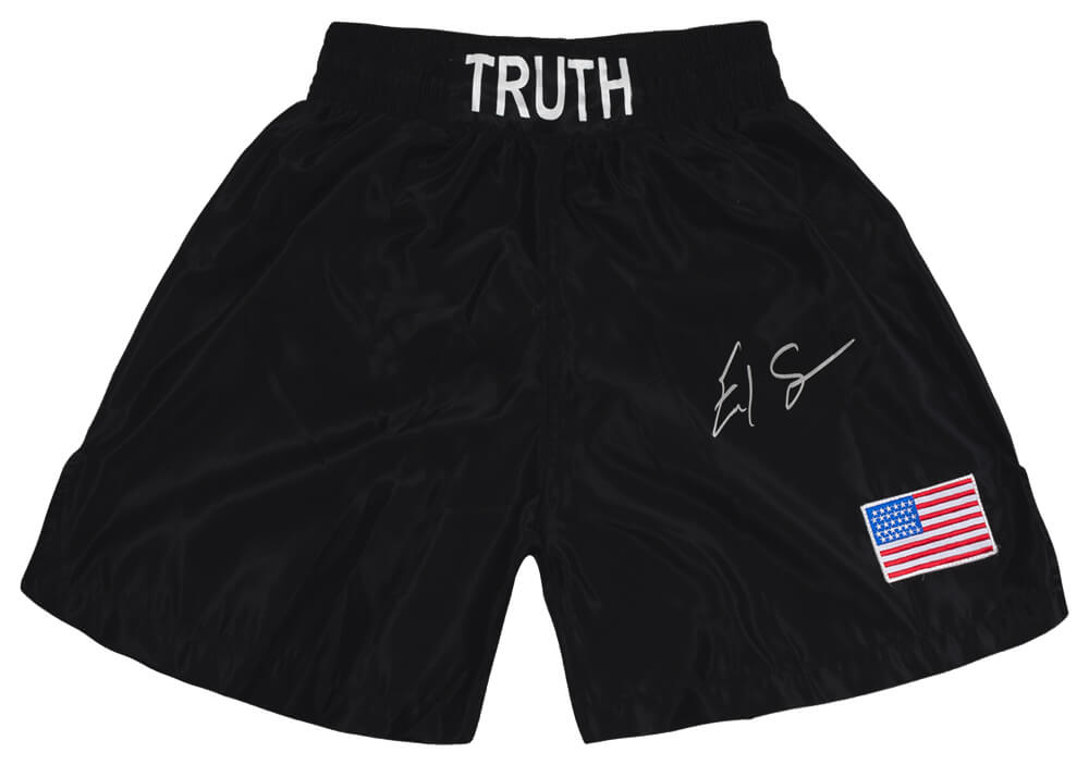 Errol Spence Jr Signed Truth Black Custom Boxing Trunks - (Beckett)