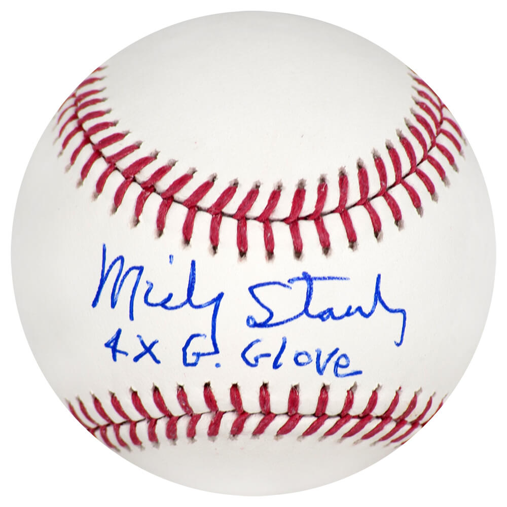 Mickey Stanley Signed Rawlings Official MLB Baseball w/4x G.Glove