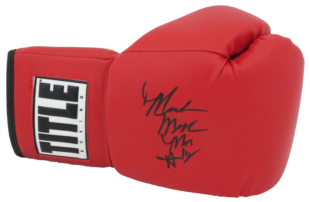 Marlon Starling Signed Title Red Boxing Glove w/Magic Man