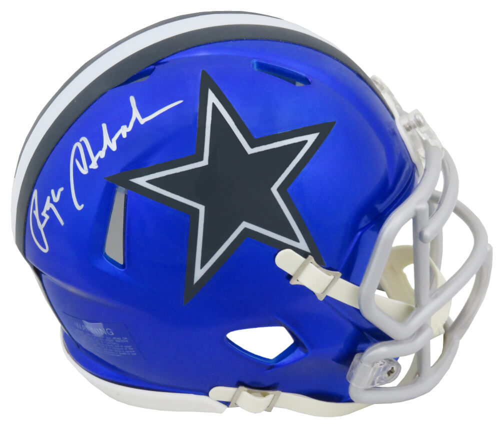 Roger Staubach Signed Dallas Cowboys FLASH Riddell Speed Mini Helmet