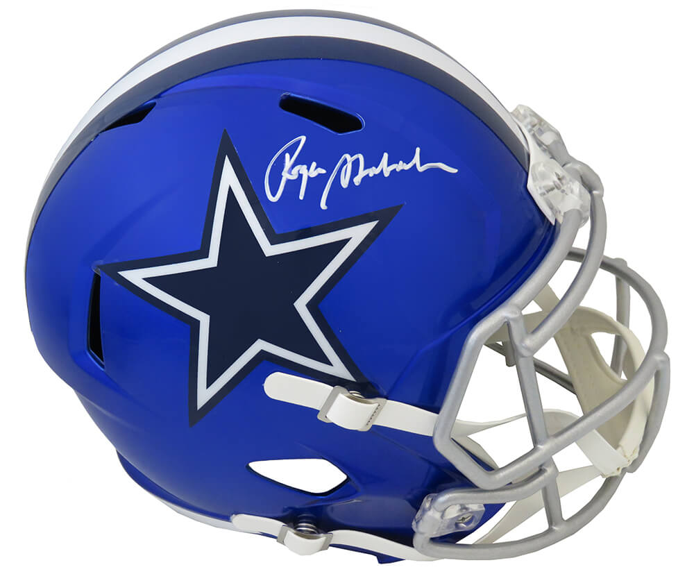 Roger Staubach Signed Dallas Cowboys FLASH Riddell Full Size Speed Replica Helmet