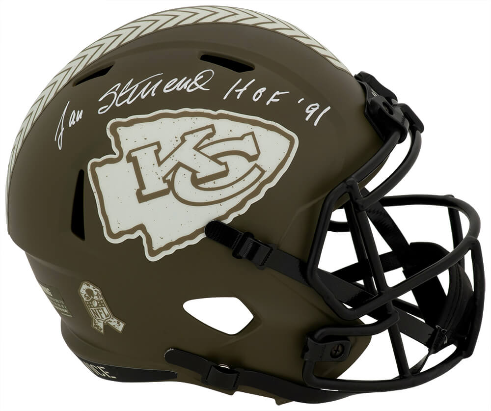 Jan Stenerud Signed Kansas City Chiefs SALUTE Riddell Full Size Speed Replica Helmet w/HOF'91