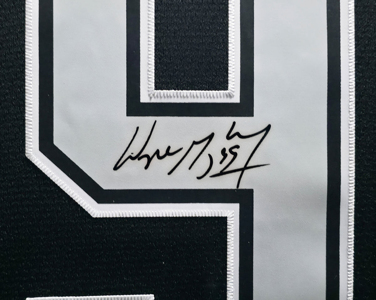 Los Angeles Kings Wayne Gretzky Autographed Framed Black Authentic Mitchell & Ness Vintage Throwback 1992-1993 Jersey UDA Holo Stock #267453