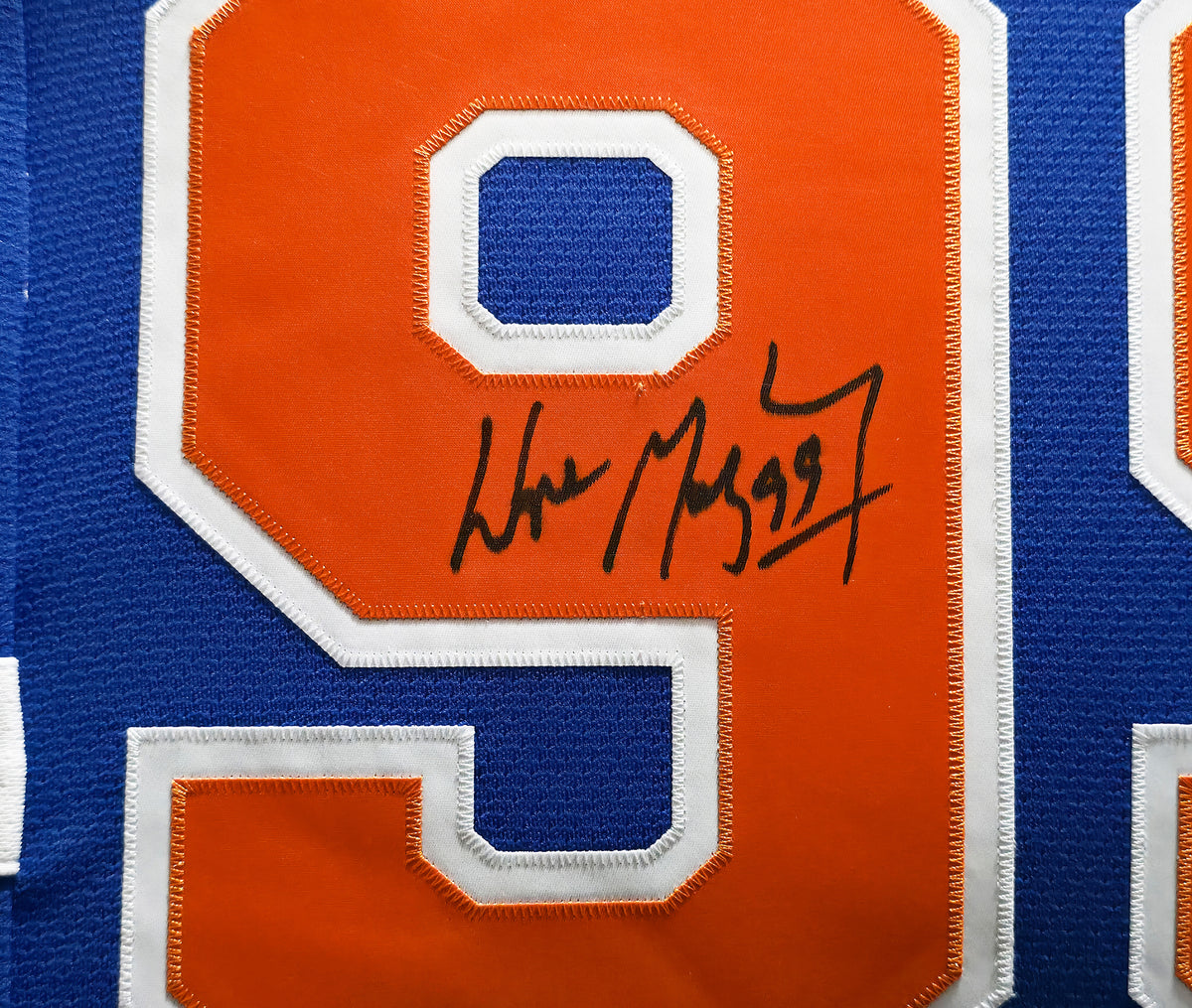 Edmonton Oilers Wayne Gretzky Autographed Framed Blue Authentic Mitchell & Ness Vintage Throwback 1979-1980 Rookie Year Jersey UDA Holo Stock #267456