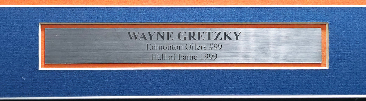 Edmonton Oilers Wayne Gretzky Autographed Framed Blue Authentic Mitchell & Ness Vintage Throwback 1979-1980 Rookie Year Jersey UDA Holo Stock #267456