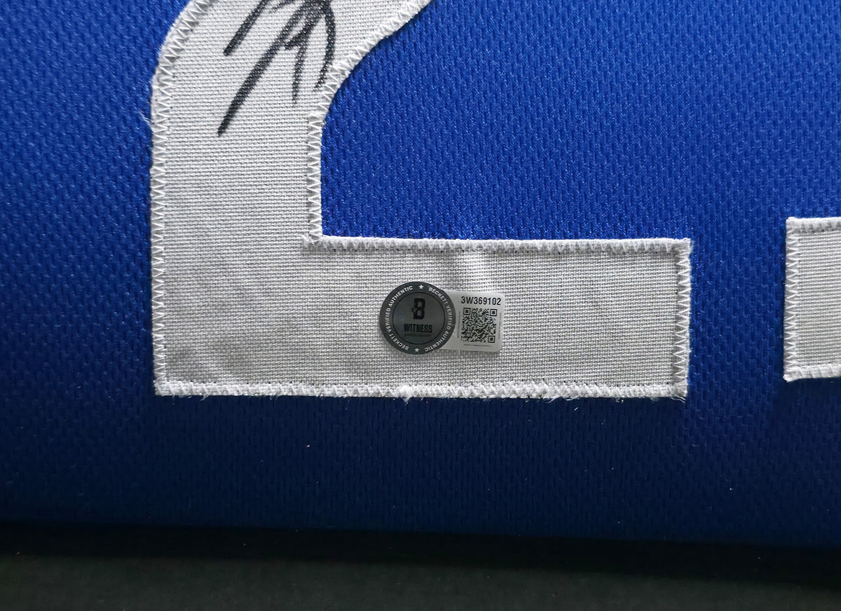 St. Louis Cardinals, Chicago Cubs Mark McGwire & Sammy Sosa Autographed Framed Red, White & Blue Jersey Beckett BAS Witness Stock #268092