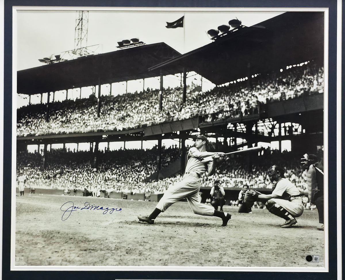 Joe DiMaggio Autographed Framed 20x24 Photo New York Yankees Beckett BAS QR Stock #267820