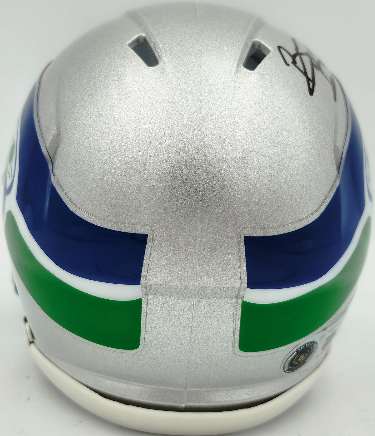 Brian Bosworth Autographed Seattle Seahawks Silver Speed Mini Helmet T/B 83-01 Beckett BAS Witness Stock #268130