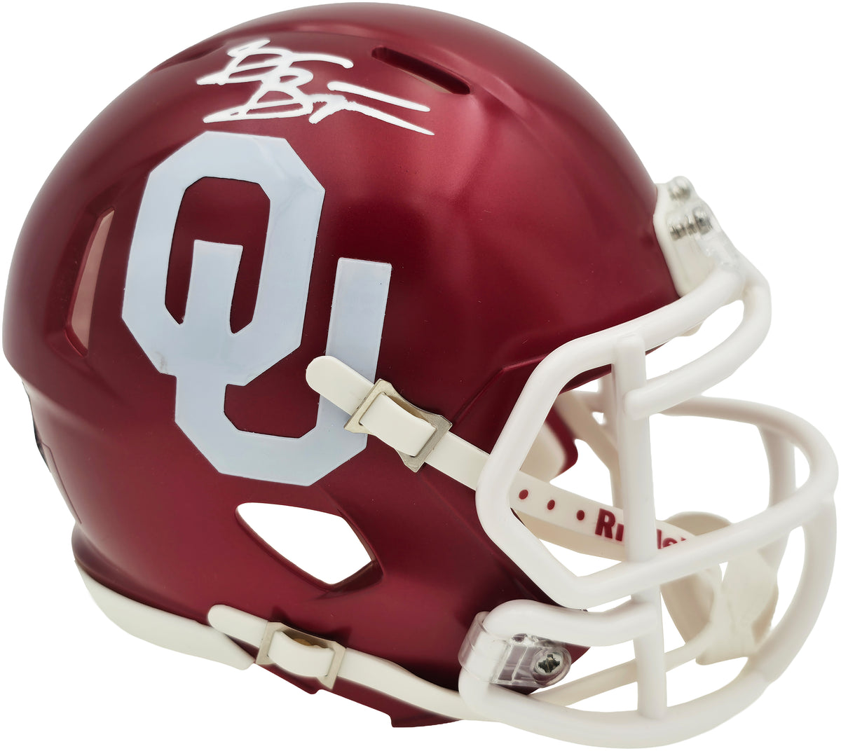 Brian Bosworth Autographed Oklahoma Sooners Crimson Speed Mini Helmet Beckett BAS Witness Stock #268132