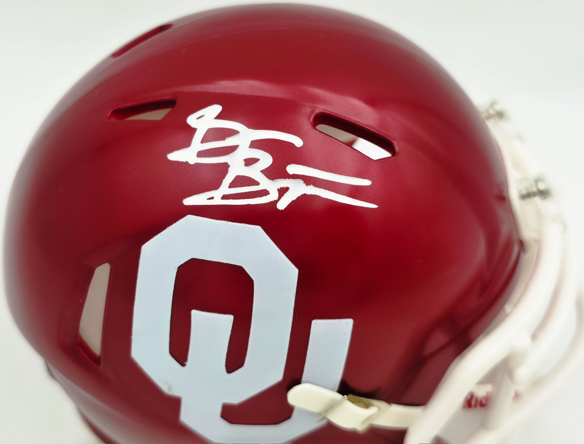 Brian Bosworth Autographed Oklahoma Sooners Crimson Speed Mini Helmet Beckett BAS Witness Stock #268132