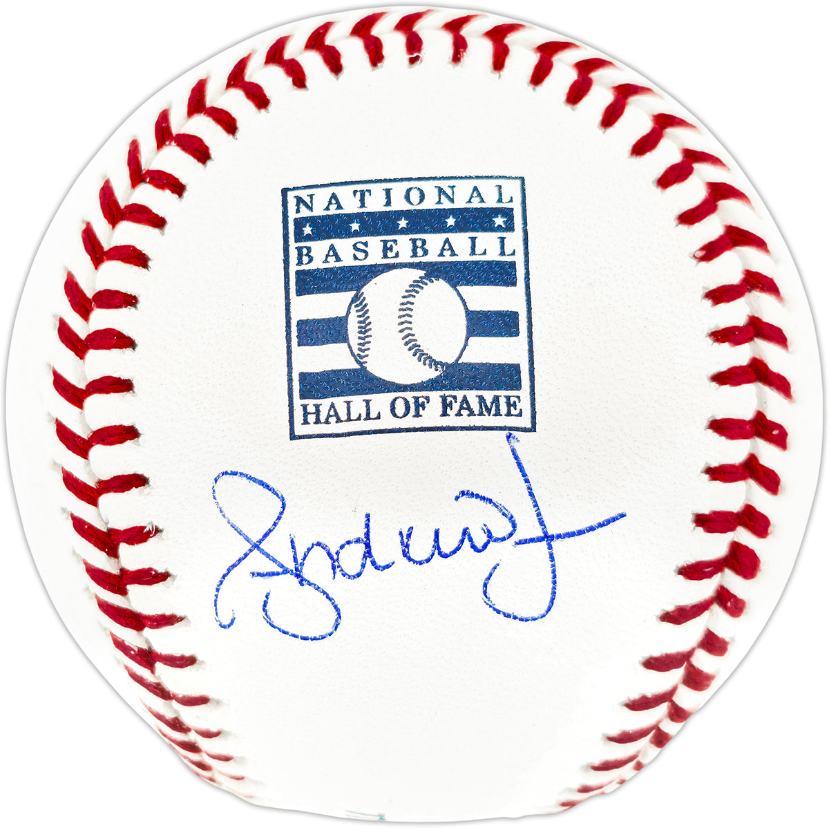 Andruw Jones Autographed Official Hall of Fame Logo Baseball Atlanta Braves Beckett BAS Witness Stock #268126