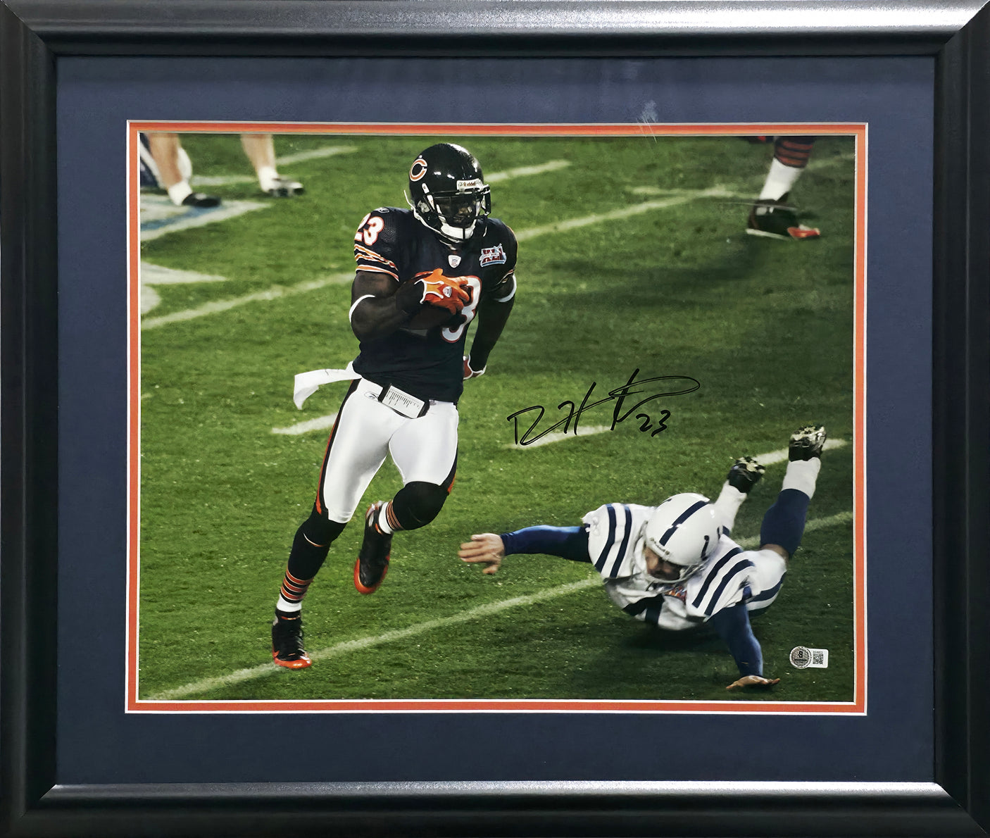 Devin Hester Autographed Framed 16x20 Photo Chicago Bears Beckett BAS QR Stock #253603