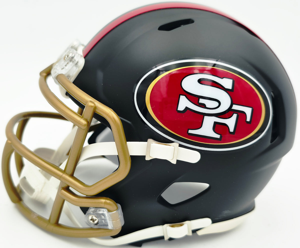 Kaelon Black Autographed San Francisco 49ers Black Rivalries Speed Mini Helmet Grad Witness Stock #268201