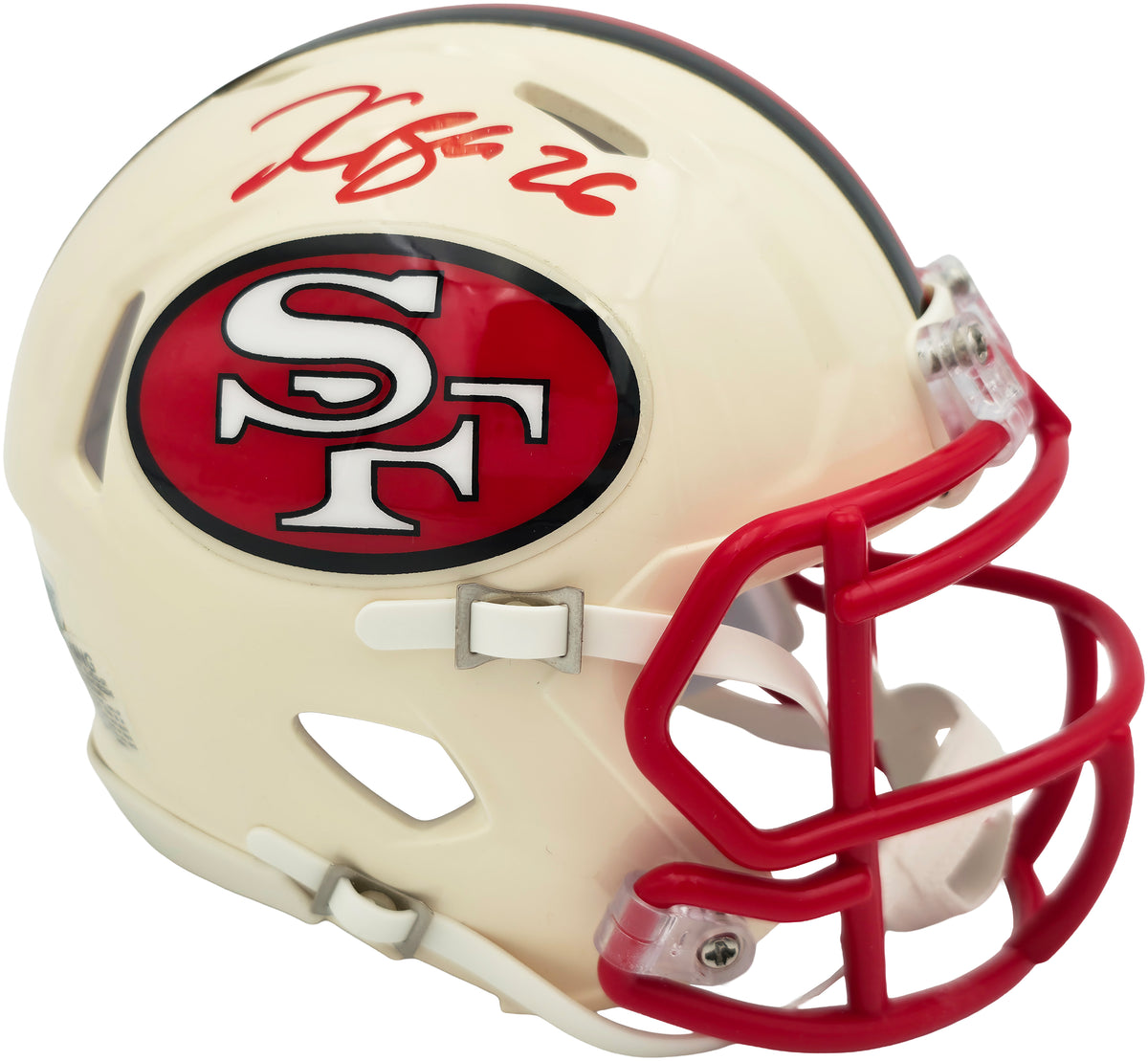 Kaelon Black Autographed San Francisco 49ers Cream Retro Speed Mini Helmet Grad Witness Stock #268202