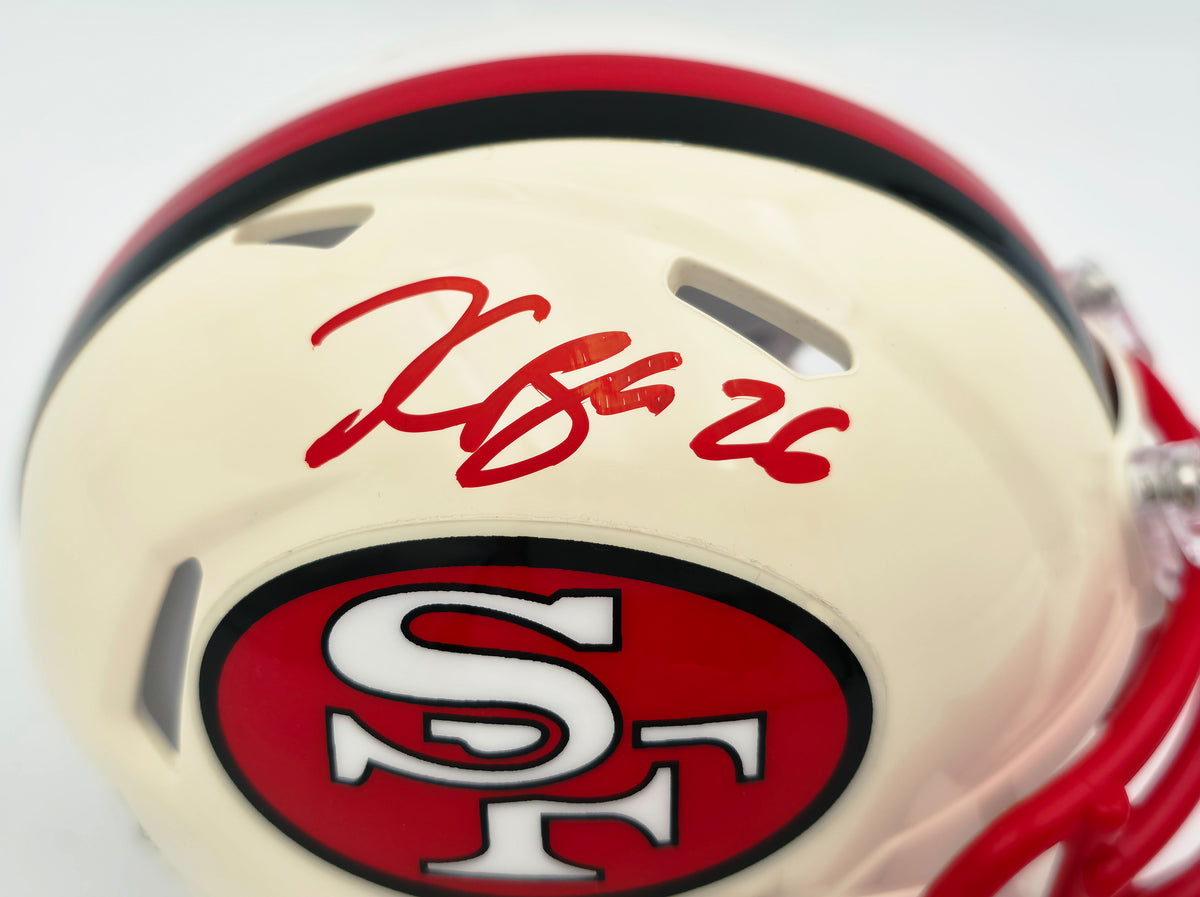 Kaelon Black Autographed San Francisco 49ers Cream Retro Speed Mini Helmet Grad Witness Stock #268202