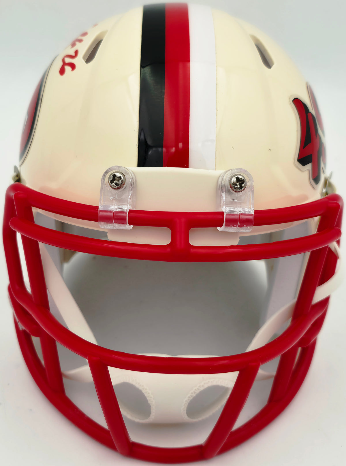 Kaelon Black Autographed San Francisco 49ers Cream Retro Speed Mini Helmet Grad Witness Stock #268202