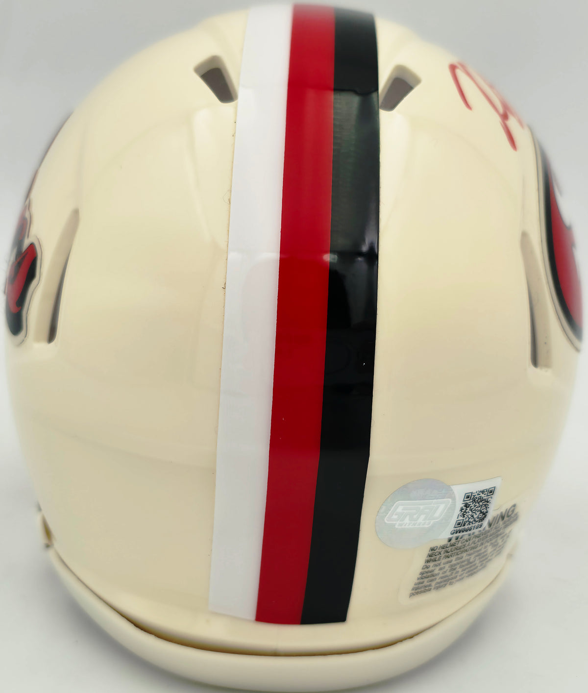 Kaelon Black Autographed San Francisco 49ers Cream Retro Speed Mini Helmet Grad Witness Stock #268202