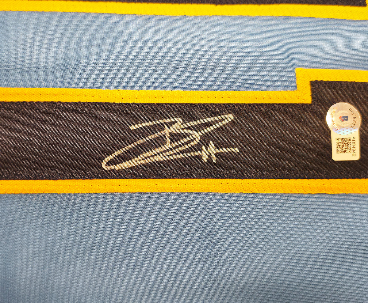 Milwaukee Brewers Jackson Chourio Autographed Powder Blue Jersey Beckett BAS QR Stock #268185