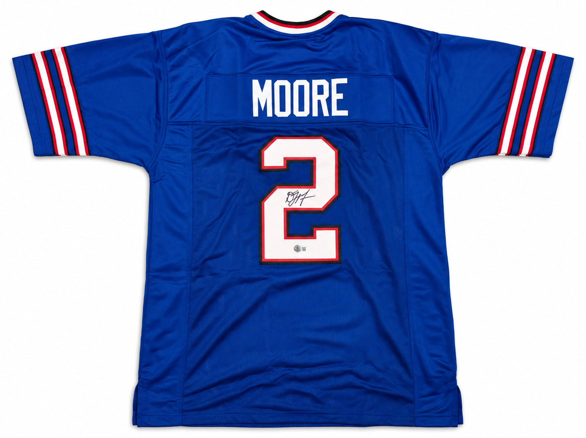 Buffalo Bills DJ Moore Autographed Blue Jersey Beckett BAS Witness Stock #268188