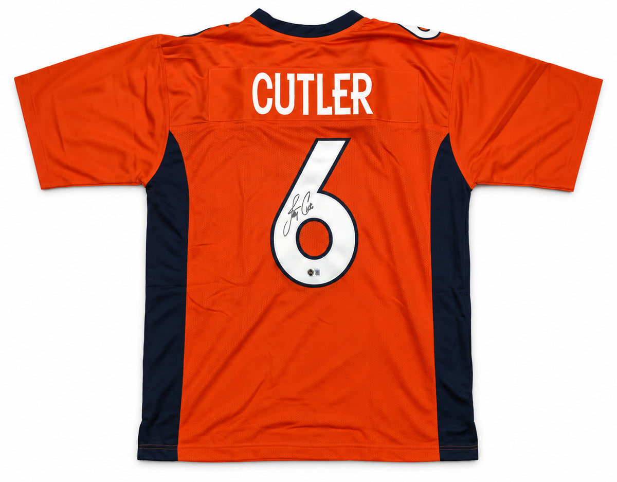 Chicago Bears Jay Cutler Autographed Orange Jersey Beckett BAS Witness Stock #268191