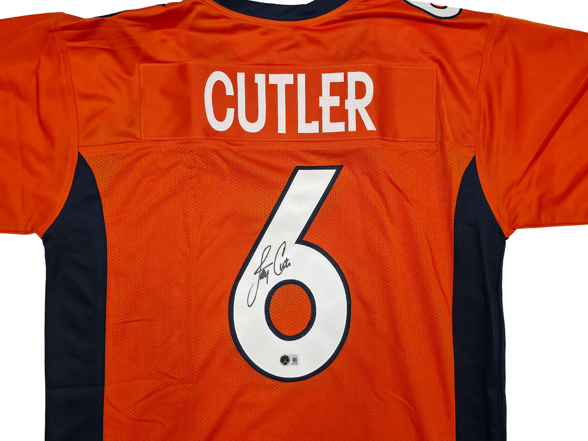 Chicago Bears Jay Cutler Autographed Orange Jersey Beckett BAS Witness Stock #268191