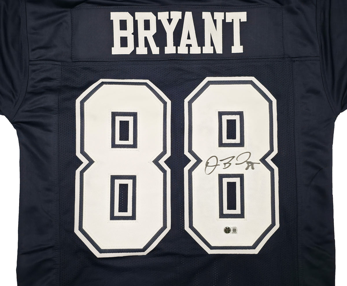 Dallas Cowboys Dez Bryant Autographed Navy Jersey Beckett BAS Witness Stock #268192