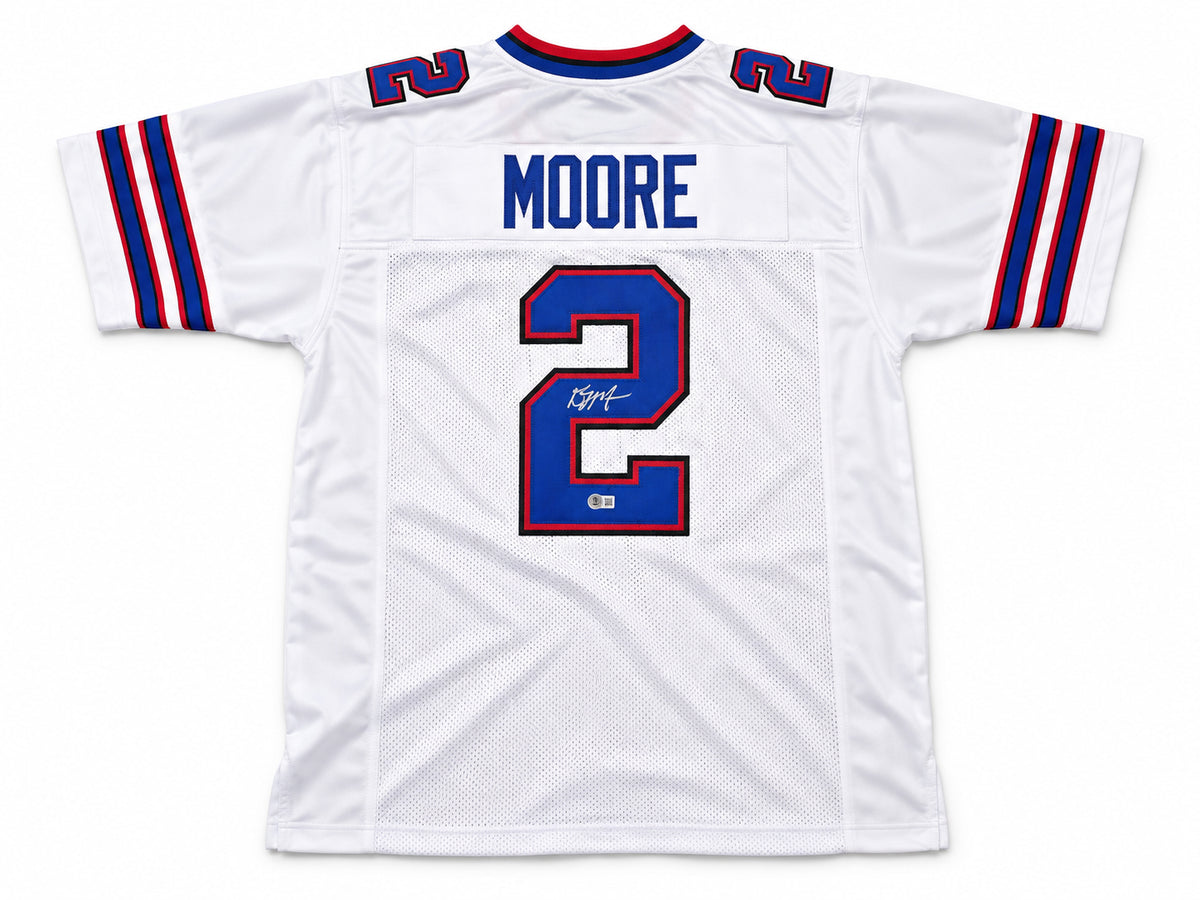 Buffalo Bills DJ Moore Autographed White Jersey Beckett BAS Witness Stock #268189
