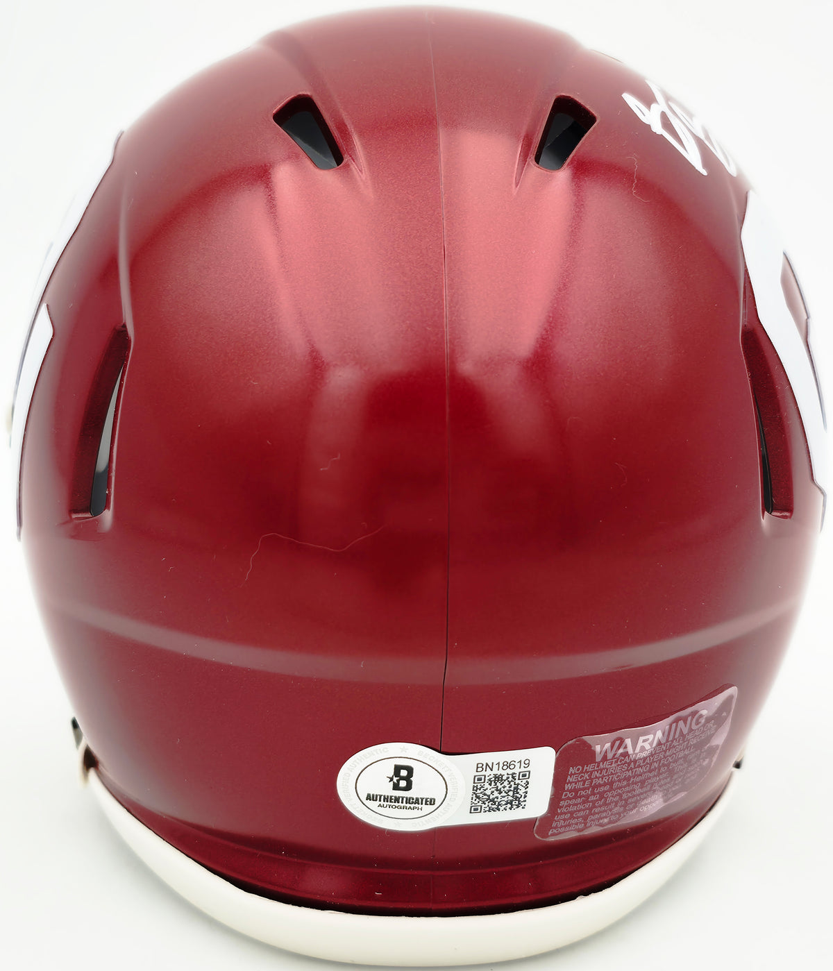 Brian Bosworth Autographed Oklahoma Sooners Crimson Speed Mini Helmet Beckett BAS QR Stock #268194