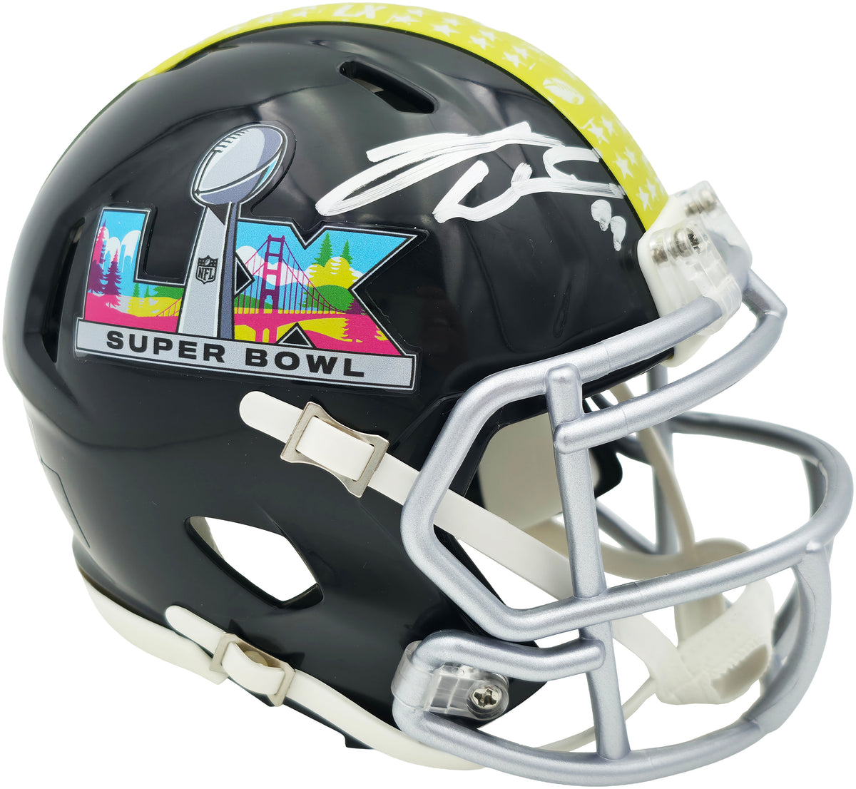 Leonard Williams Autographed Seattle Seahawks Black Super Bowl LX Logo Speed Mini Helmet Grad Witness Stock #268195