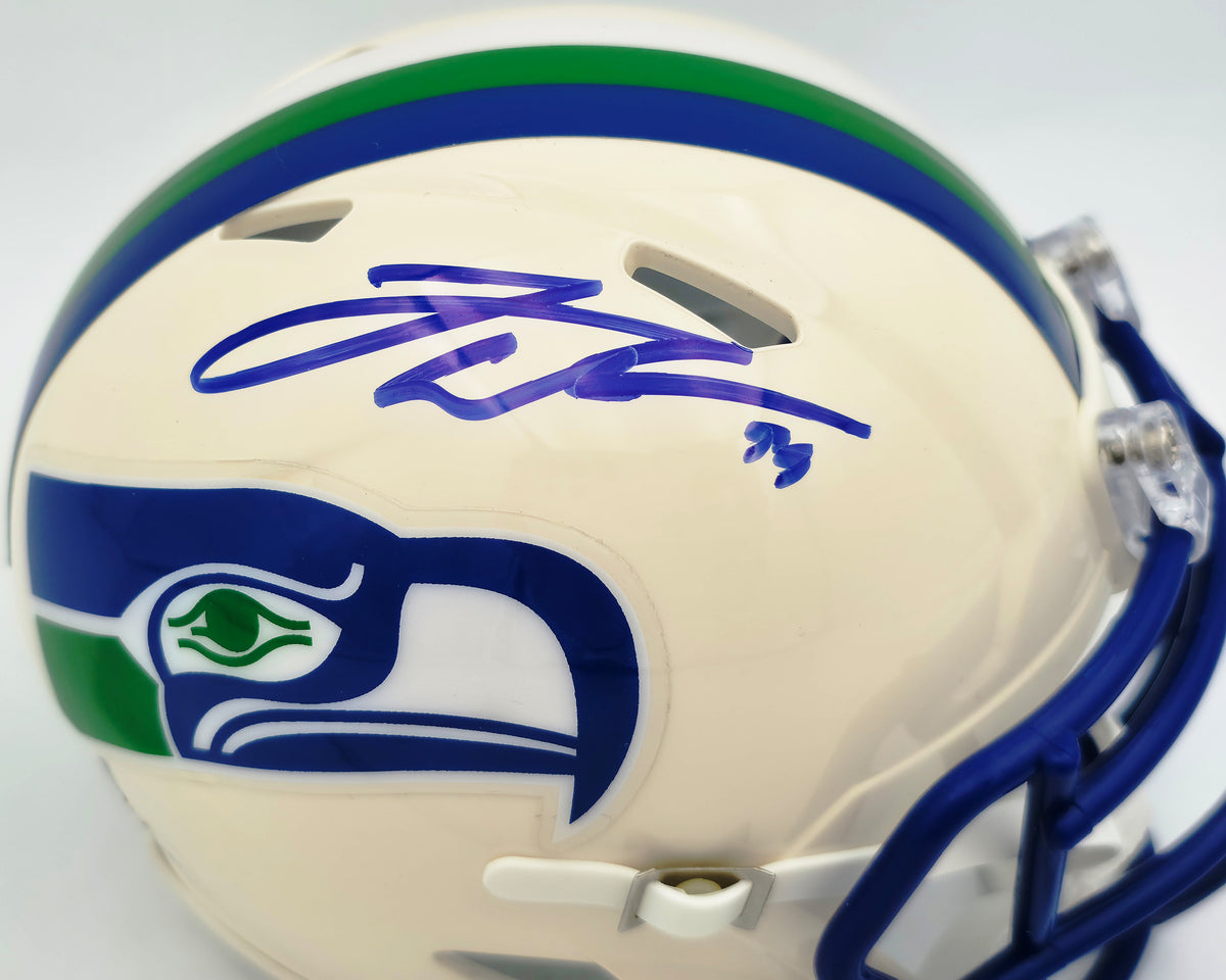 Leonard Williams Autographed Seattle Seahawks Cream Retro Speed Mini Helmet Grad Witness Stock #268197