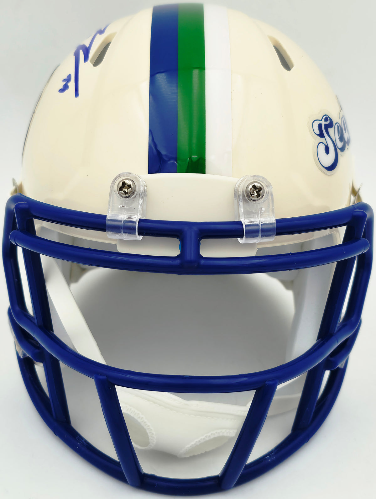 Leonard Williams Autographed Seattle Seahawks Cream Retro Speed Mini Helmet Grad Witness Stock #268197