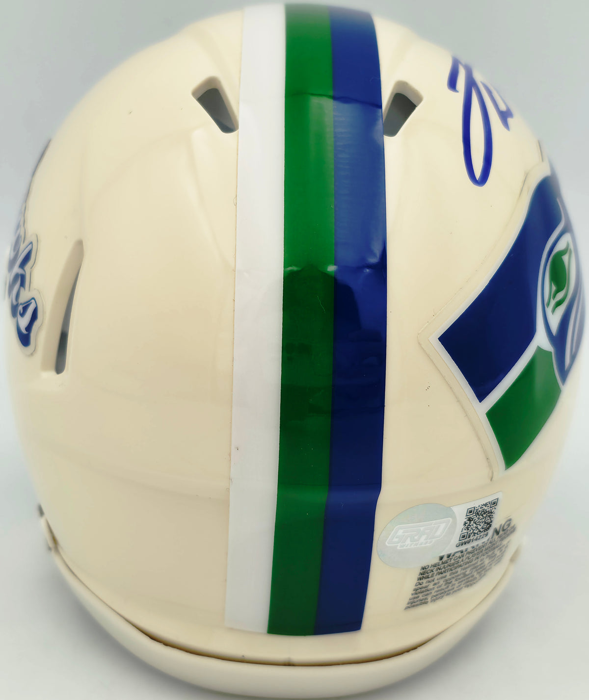 Leonard Williams Autographed Seattle Seahawks Cream Retro Speed Mini Helmet Grad Witness Stock #268197