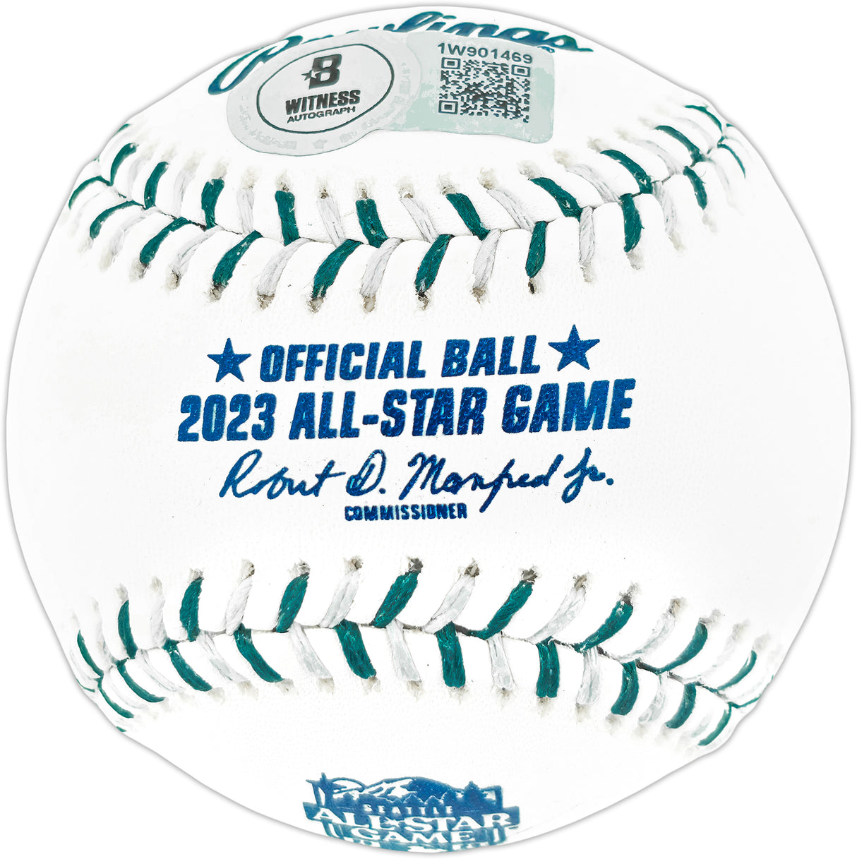 Ken Griffey Jr. Autographed Official 2023 All Star Game Logo Game Baseball Seattle Mariners Beckett BAS Witness Stock #253718