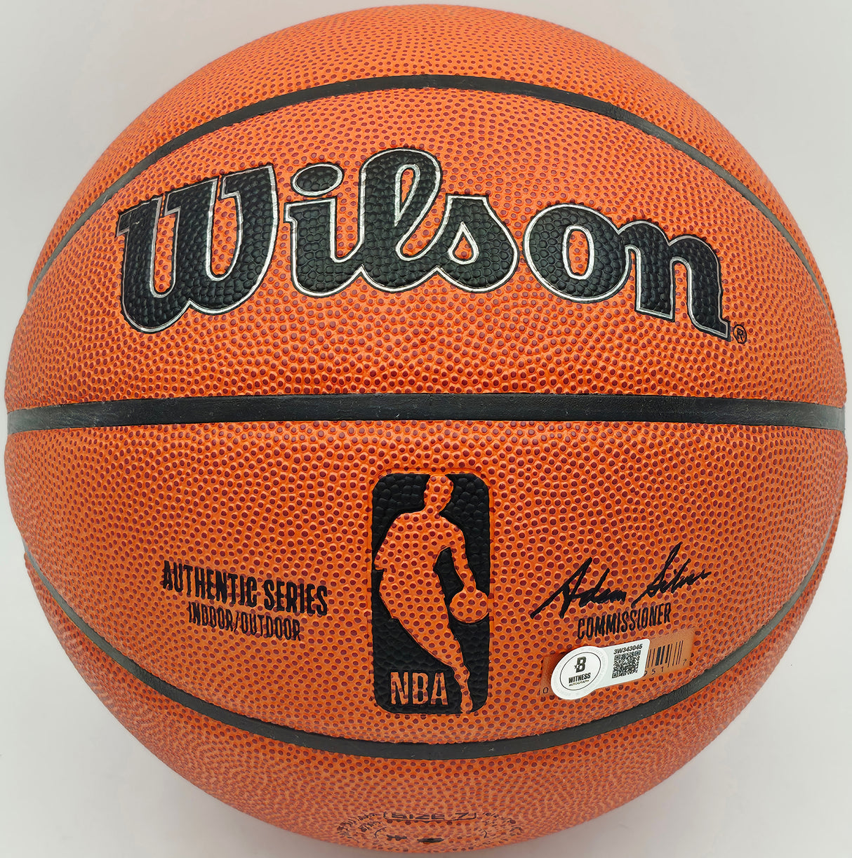 Allen Iverson Autographed Authentic Series Indoor/Outdoor Basketball Philadelphia 76ers Beckett BAS Witness Stock #253645