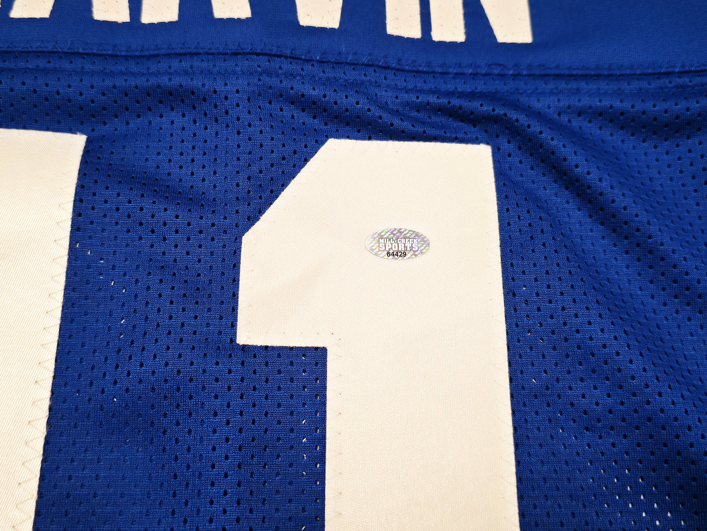 Seattle Seahawks Percy Harvin Autographed Blue Jersey MCS Holo Stock #253903