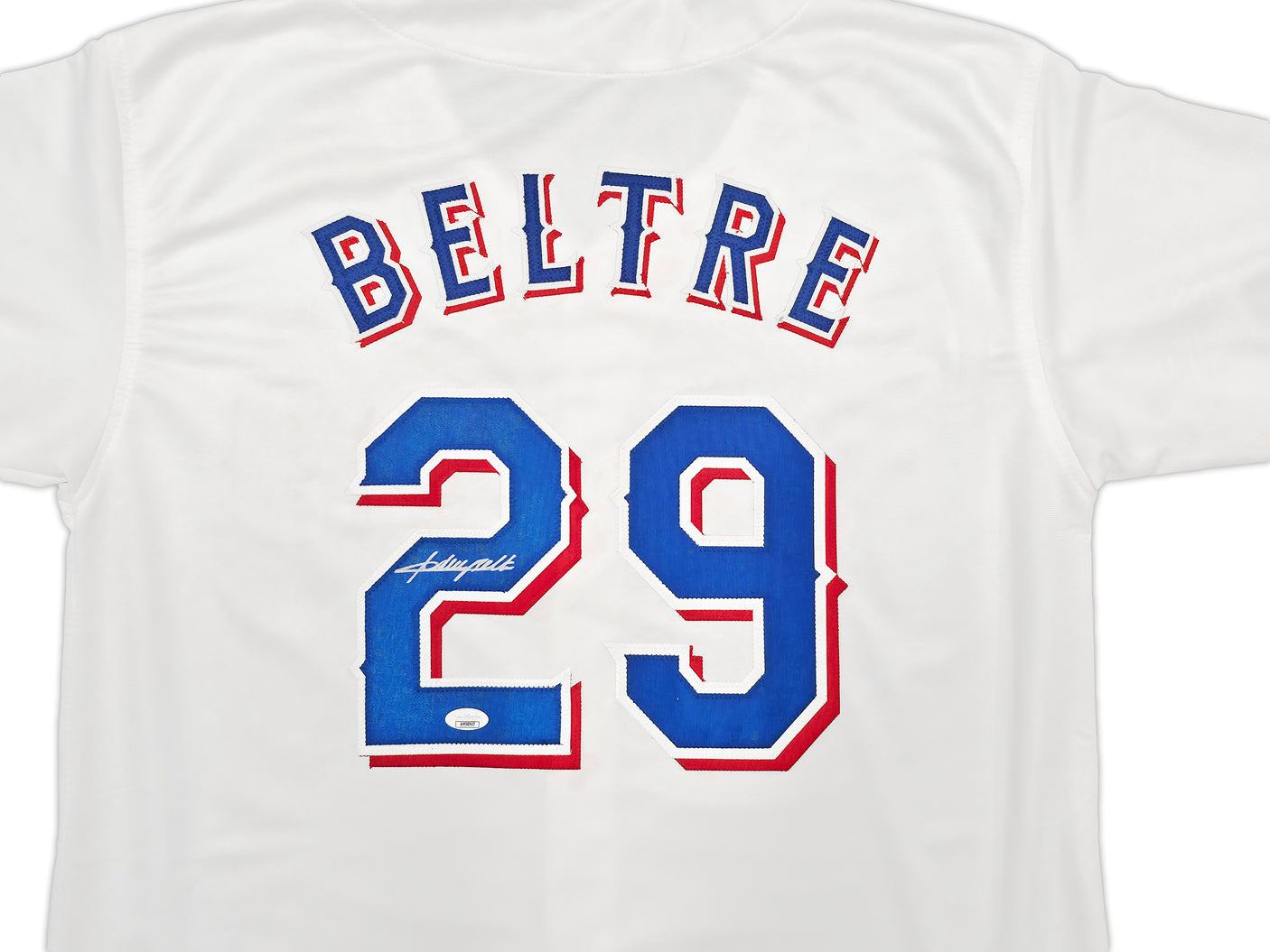 Texas Rangers Adrian Beltre Autographed White Jersey JSA Stock #253734