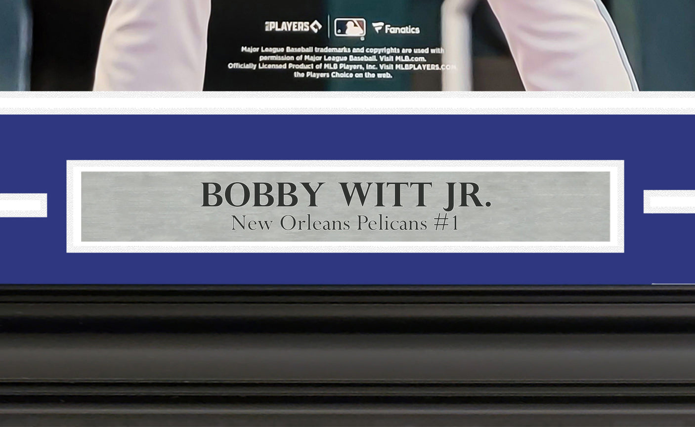 Bobby Witt Jr. Autographed Framed 16x20 Photo Kansas City Royals Beckett BAS Witness Stock #254232