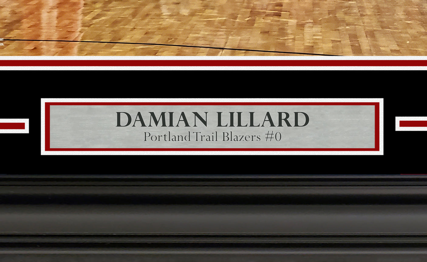 Damian Lillard Autographed Framed 16x20 Photo Portland Trail Blazers Beckett BAS Stock #254235