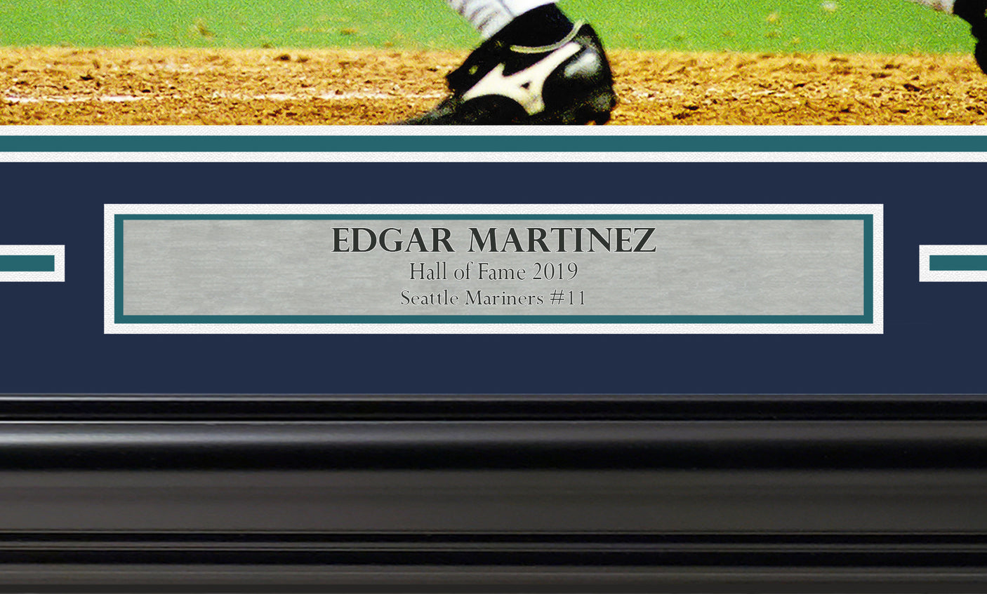 Edgar Martinez Autographed Framed 16x20 Photo Seattle Mariners The Double Beckett BAS Witness Stock #254238