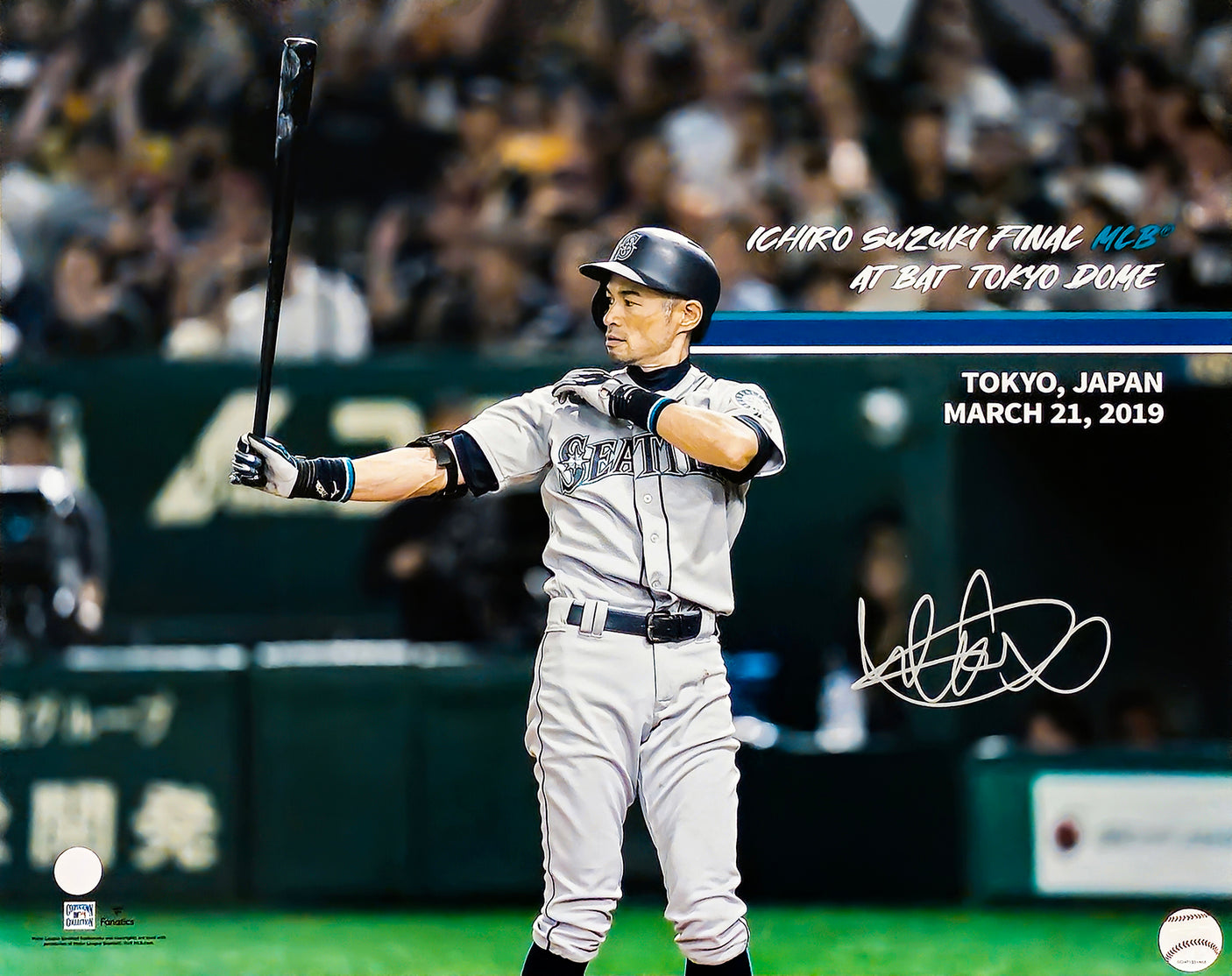 Ichiro Suzuki Autographed Framed 16x20 Photo Seattle Mariners Tokyo Dome Last Game IS Holo Stock #254240