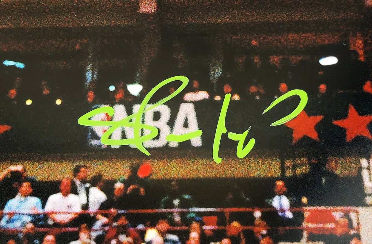 Shawn Kemp Autographed Framed 16x20 Photo Seattle Supersonics Slam Dunk Contest MCS Holo Stock #254256