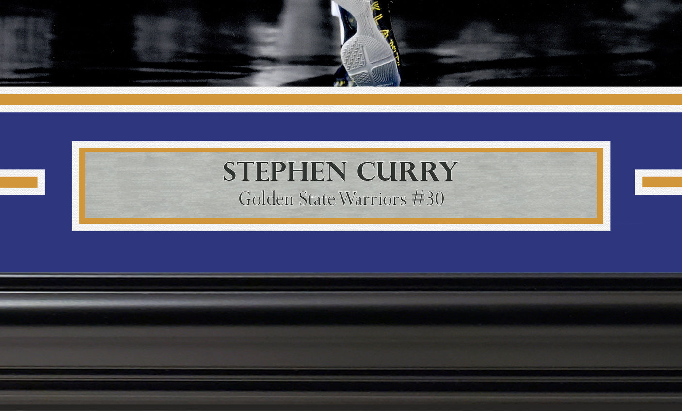 Stephen Curry Autographed Framed 16x20 Photo Golden State Warriors Spotlight JSA Stock #254259